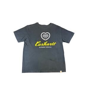 Carhartt Relaxed Fit Men's Black Logo T-Shirt - Large - Outwork Them All